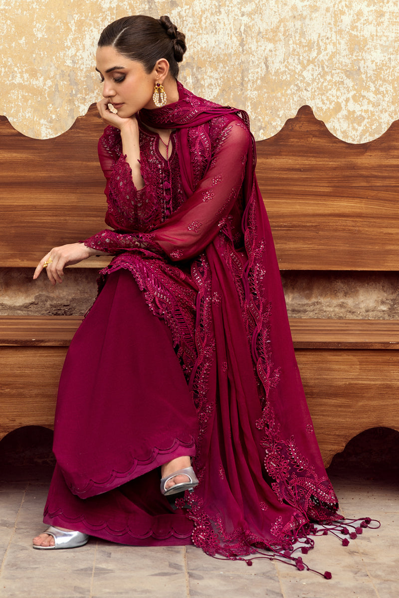 Qalamkar | Chiffon Edit | WC-02 SIOFE by Qalamkar - Designer Dress  - Type : Ladies Clothes - Available at Libayah - 100% Original 