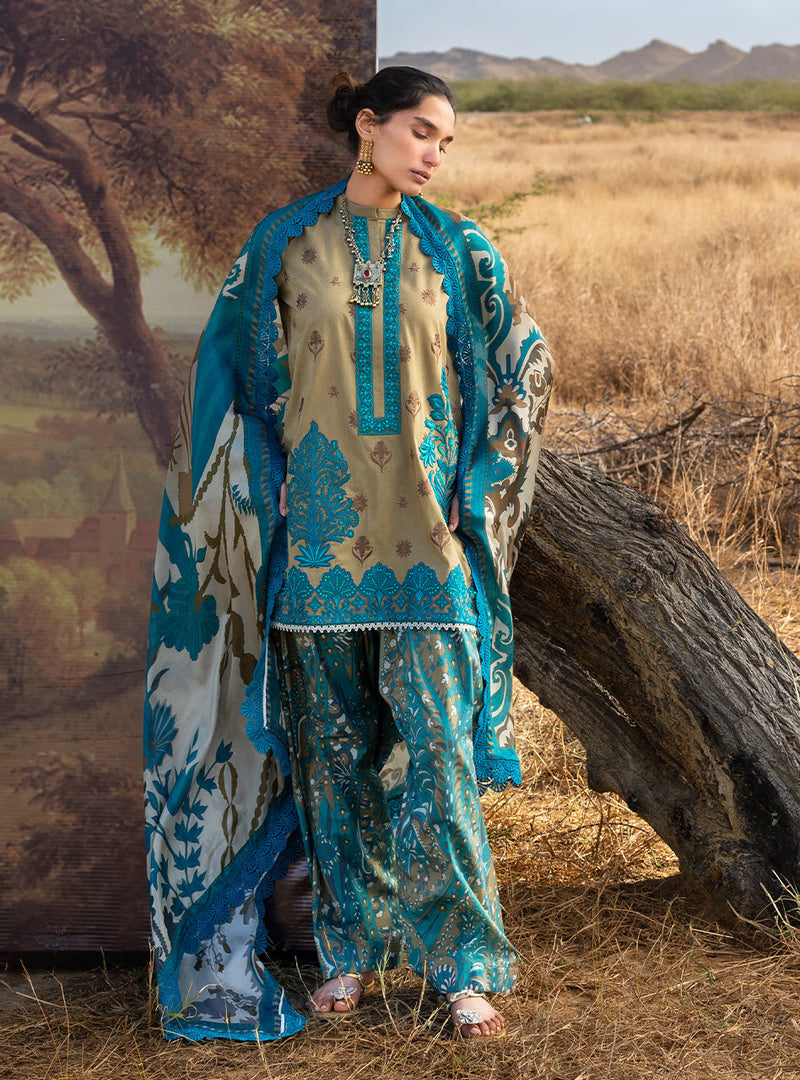 Zainab Chottani | Spring Summer Lawn 26 | Saphira by Zainab Chottani - Designer Dress - Type : Luxury Dress - Available at Libayah - 100% Original