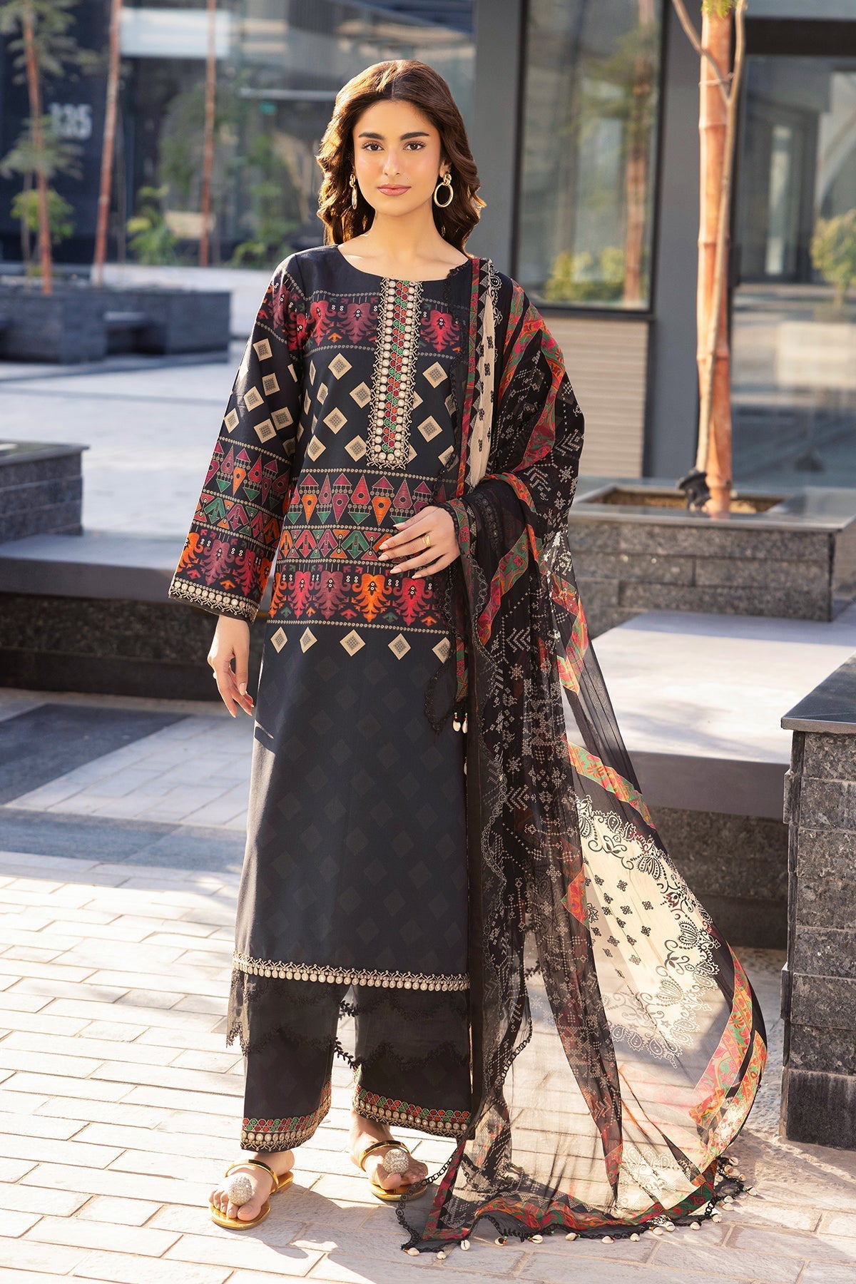 Charizma | Infinity Lawn | 3-PC Unstitched Embroidered Lawn Collection IN6-03 by Charizma - Designer Dress  - Type : Ladies Clothes - Available at Libayah - 100% Original 