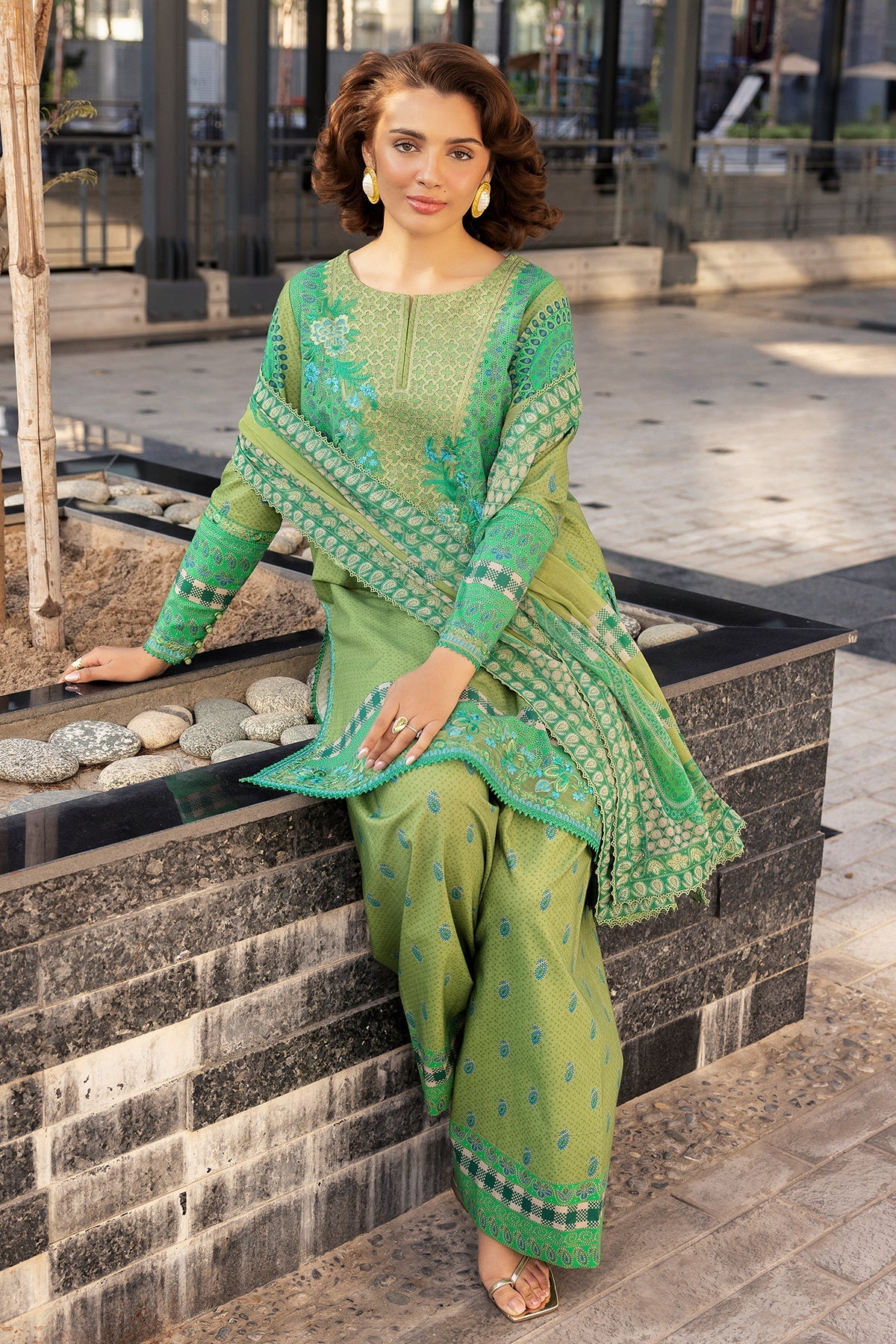 Charizma | Infinity Lawn | 3-PC UNSTITCHED EMBROIDERED LAWN COLLECTION IN6-02 by Charizma - Designer Dress  - Type : Ladies Clothes - Available at Libayah - 100% Original 
