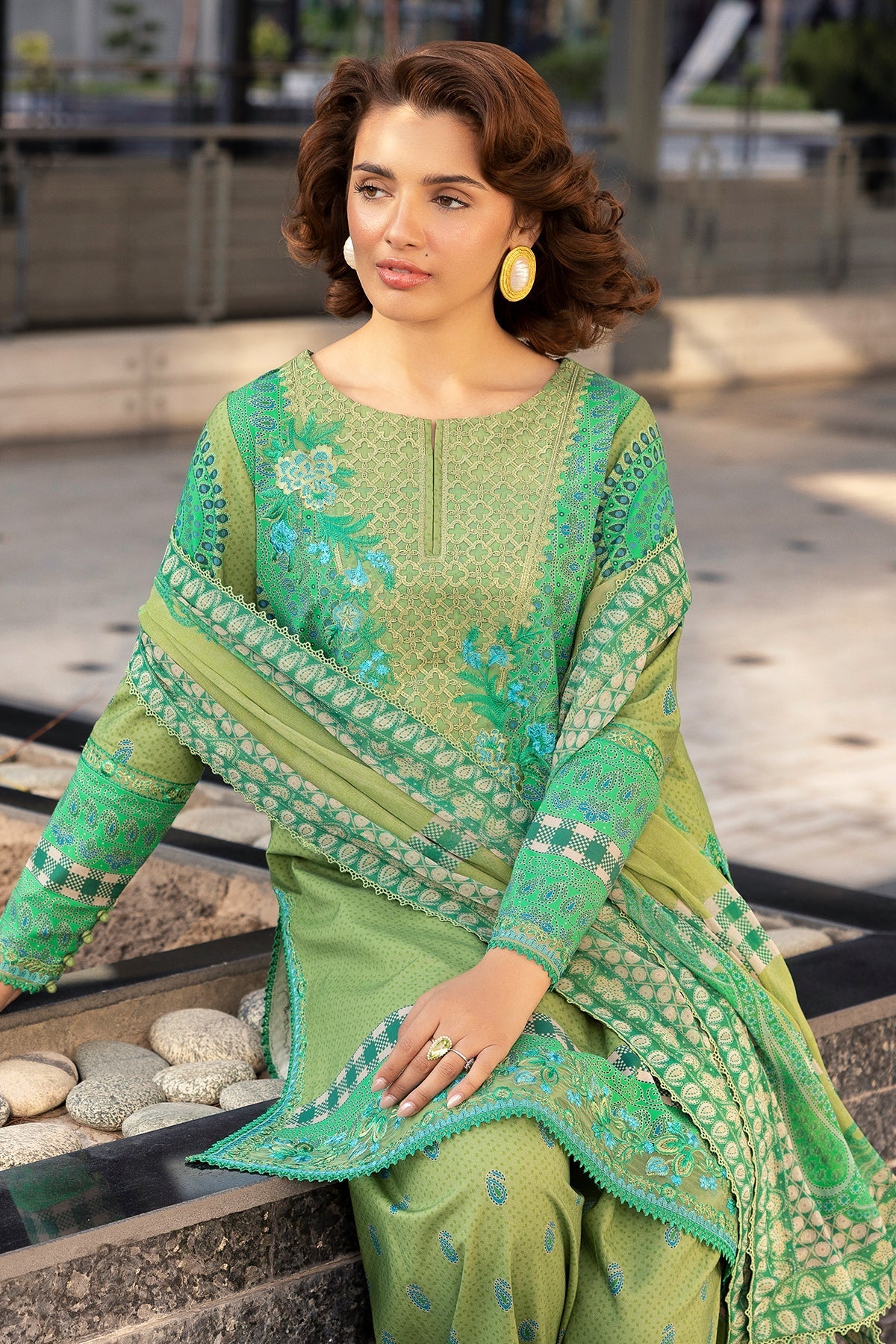 Charizma | Infinity Lawn | 3-PC UNSTITCHED EMBROIDERED LAWN COLLECTION IN6-02 by Charizma - Designer Dress  - Type : Ladies Clothes - Available at Libayah - 100% Original 