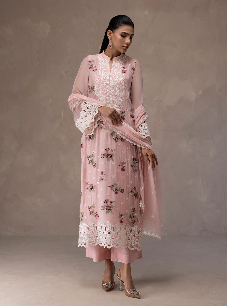 Zainab Chottani | Eid Edit 26 | Rose Luxe by Zainab Chottani - Designer Dress  - Type : Ladies Clothes - Available at Libayah - 100% Original 