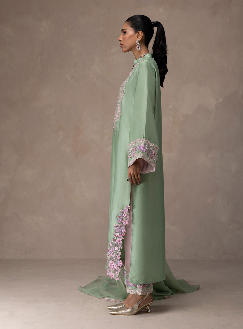 Zainab Chottani | Eid Edit 26 | Mint Bloom by Zainab Chottani - Designer Dress  - Type : Ladies Clothes - Available at Libayah - 100% Original 