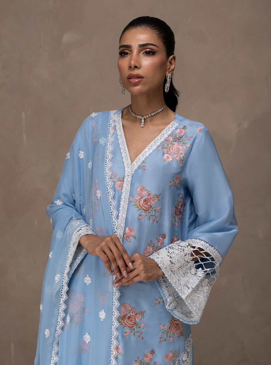 Zainab Chottani | Eid Edit 26 | Ice Flora by Zainab Chottani - Designer Dress  - Type : Ladies Clothes - Available at Libayah - 100% Original 
