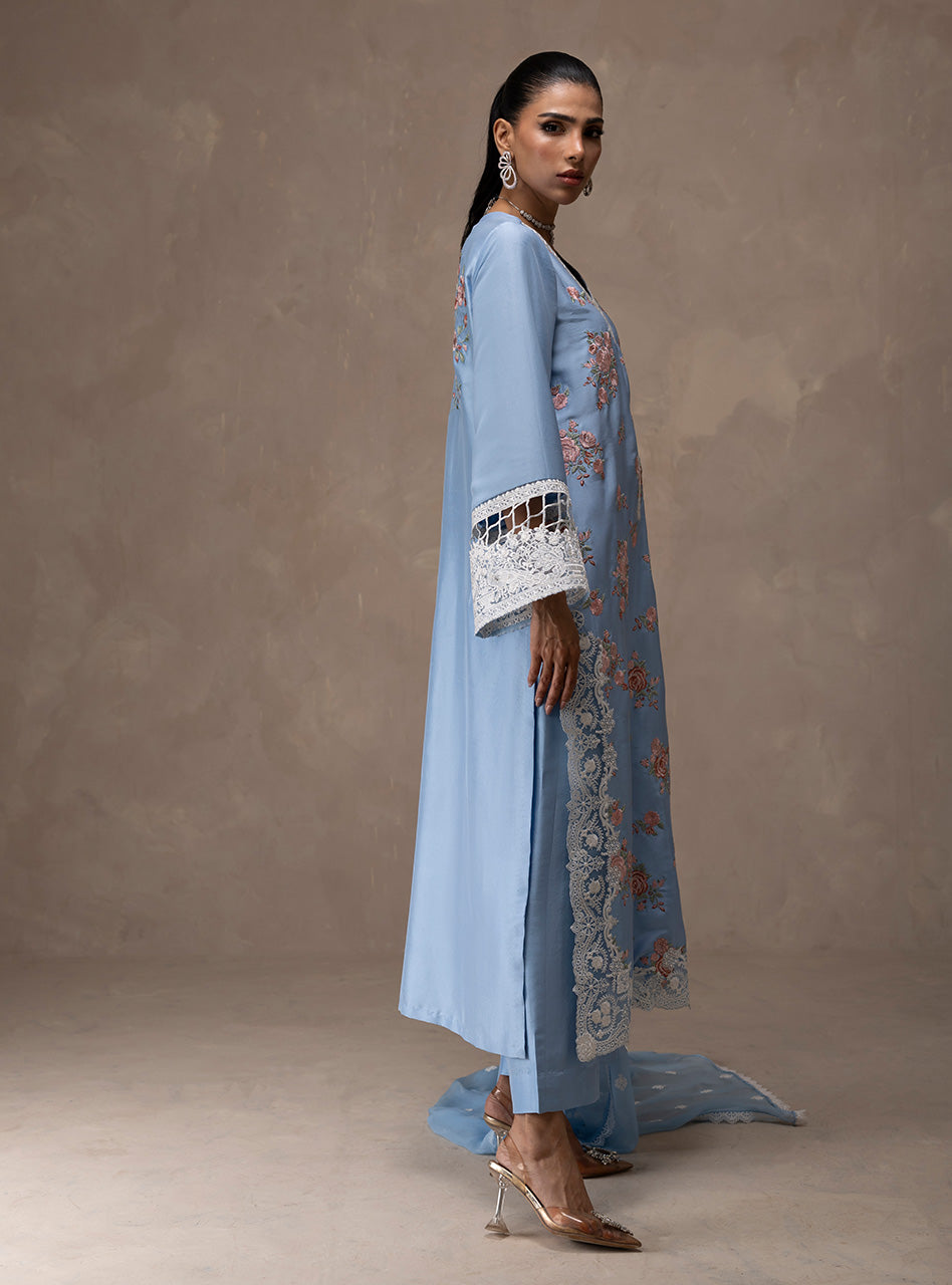 Zainab Chottani | Eid Edit 26 | Ice Flora by Zainab Chottani - Designer Dress  - Type : Ladies Clothes - Available at Libayah - 100% Original 
