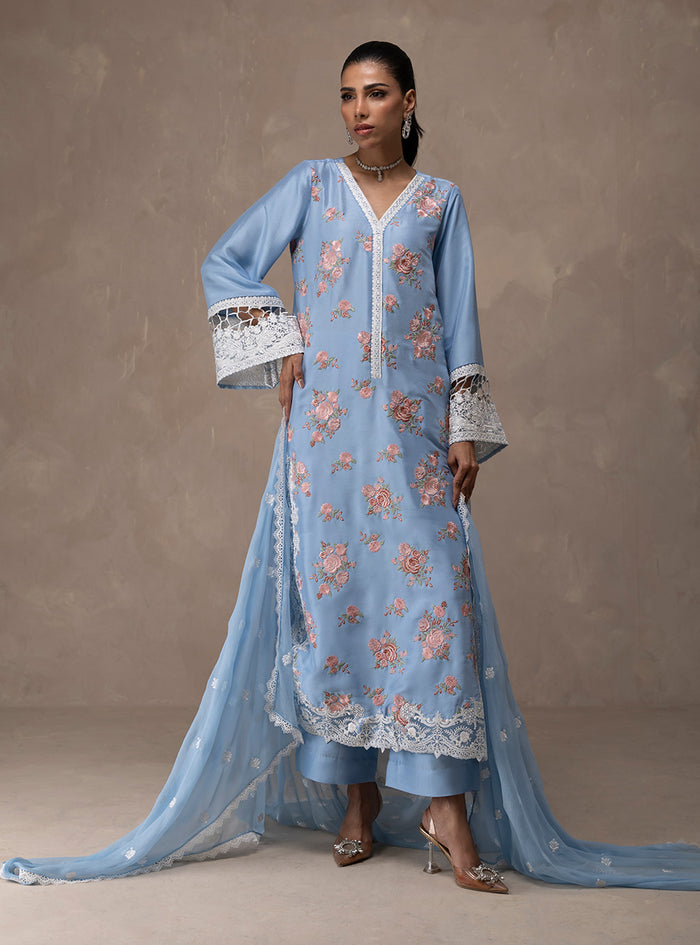 Zainab Chottani | Eid Edit 26 | Ice Flora by Zainab Chottani - Designer Dress  - Type : Ladies Clothes - Available at Libayah - 100% Original 