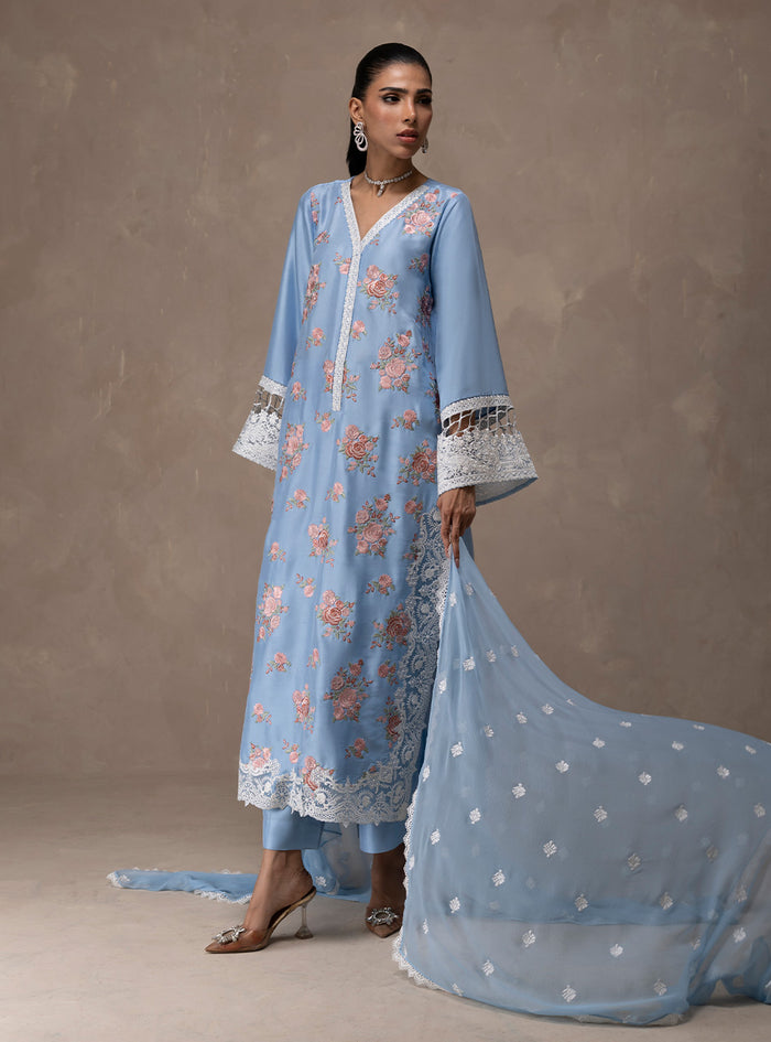 Zainab Chottani | Eid Edit 26 | Ice Flora by Zainab Chottani - Designer Dress  - Type : Ladies Clothes - Available at Libayah - 100% Original 