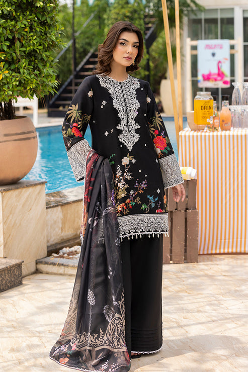 Saad Shaikh | Lawn 25 | Black - Zestel by Saad Shaikh - Designer Dress - Type: Ladies Clothes - Available at Libayah - 100% Original