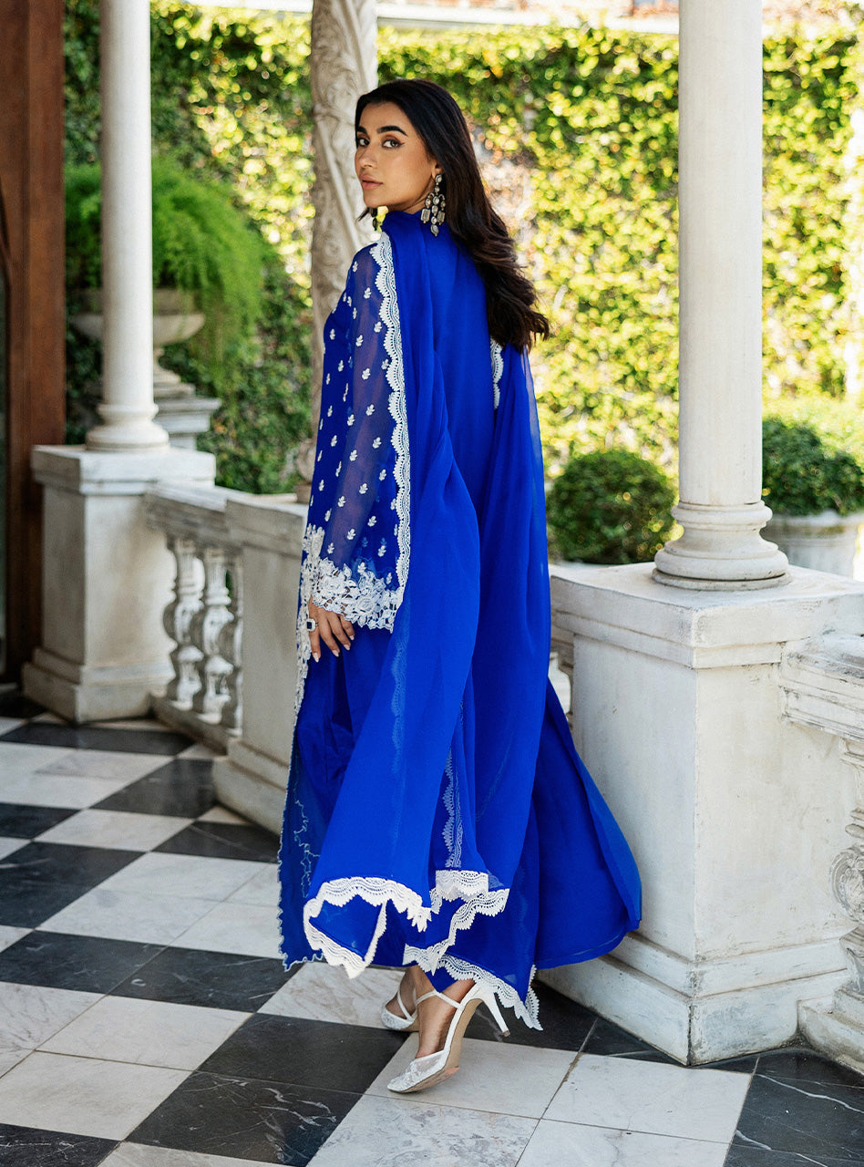 Zainab Chottani | Ramadan Edit 25 | Cobalt Dreamscape by Zainab Chottani - Designer Dress - Type: Ladies Clothes - Available at Libayah - 100% Original