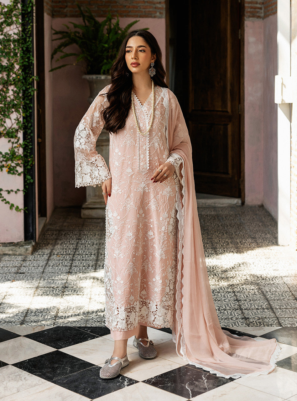 Zainab Chottani | Ramadan Edit 25 | Salmon Pink Celeste by Zainab Chottani - Designer Dress - Type: Ladies Clothes - Available at Libayah - 100% Original