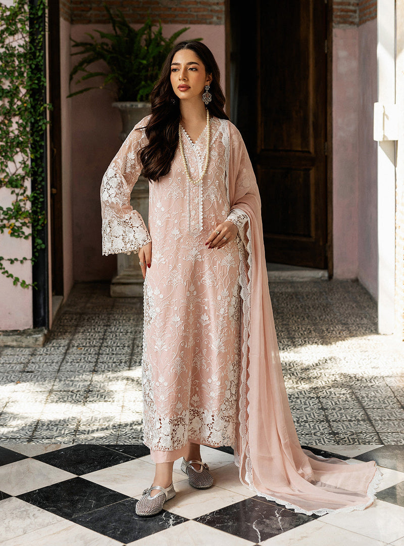 Zainab Chottani | Ramadan Edit 25 | Salmon Pink Celeste by Zainab Chottani - Designer Dress - Type: Ladies Clothes - Available at Libayah - 100% Original