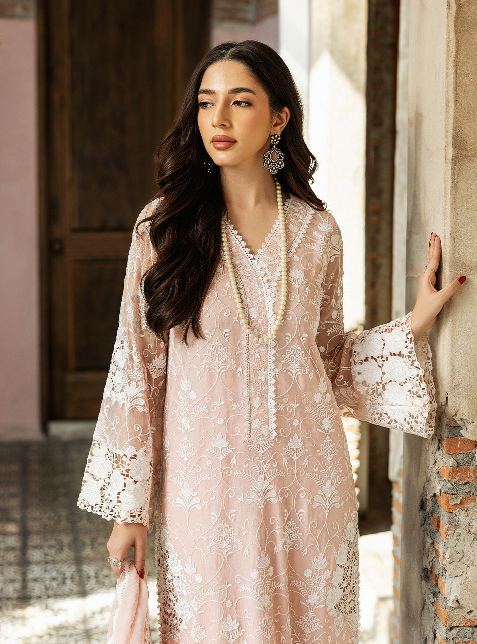 Zainab Chottani | Ramadan Edit 25 | Salmon Pink Celeste by Zainab Chottani - Designer Dress - Type: Ladies Clothes - Available at Libayah - 100% Original