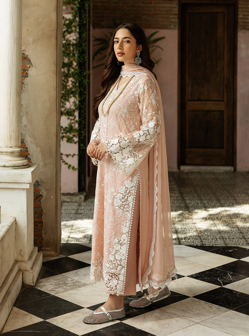 Zainab Chottani | Ramadan Edit 25 | Salmon Pink Celeste by Zainab Chottani - Designer Dress - Type: Ladies Clothes - Available at Libayah - 100% Original