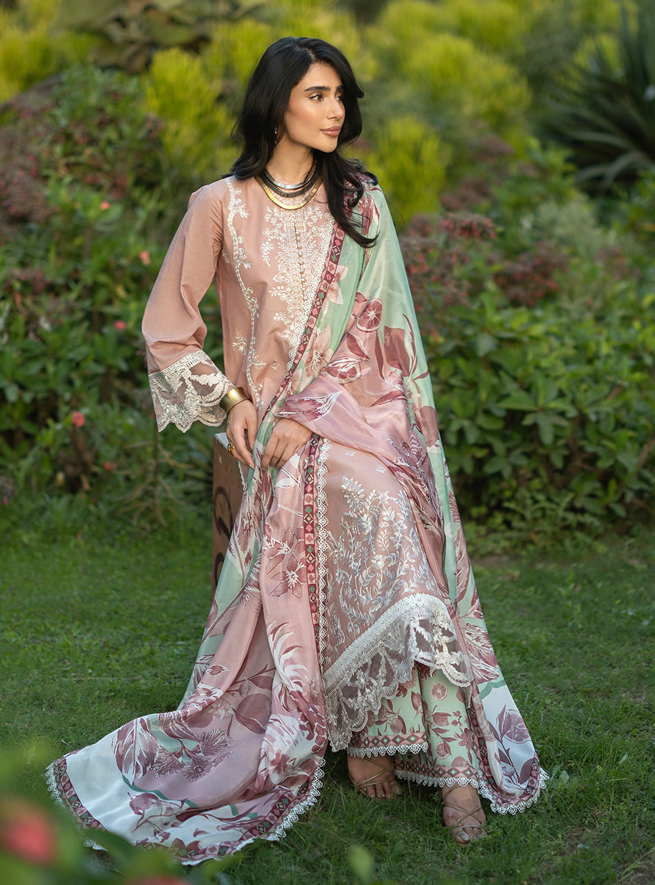 Zainab Chottani | Luxe Lawn 26 | Esme - 02 by Zainab Chottani - Designer Dress  - Type : Ladies Clothes - Available at Libayah - 100% Original 
