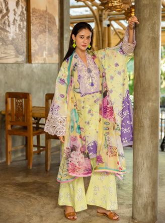 Roheenaz | Ethereal Bloom Lawn 25 | Elysse by Roheenaz - Designer Dress - Type: Ladies Clothes - Available at Libayah - 100% Original