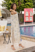 Saad Shaikh | Lawn 25 | Offwhite - Tropelle by Saad Shaikh - Designer Dress - Type: Ladies Clothes - Available at Libayah - 100% Original
