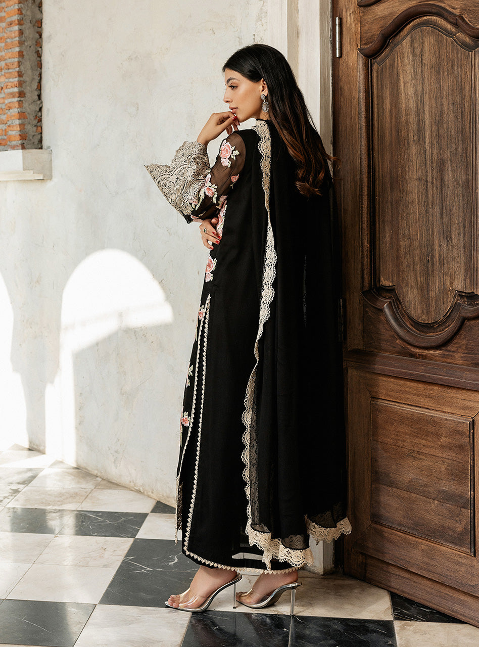 Zainab Chottani | Ramadan Edit 25 | Black Rose Waltz by Zainab Chottani - Designer Dress - Type: Ladies Clothes - Available at Libayah - 100% Original