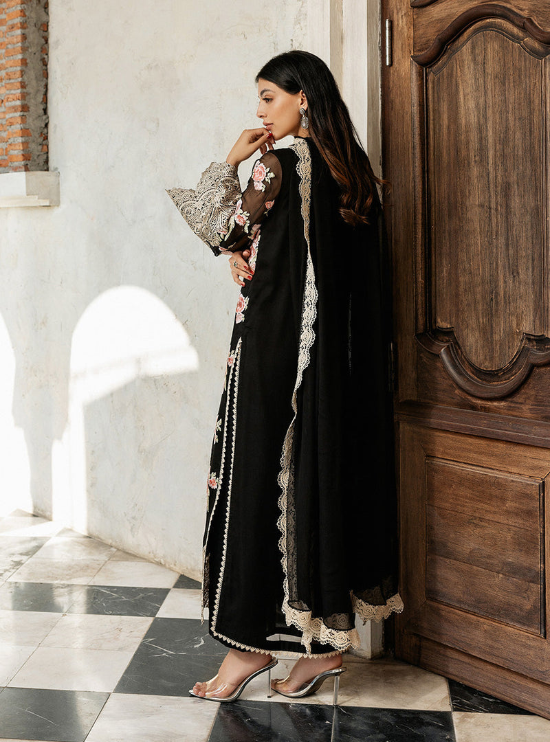 Zainab Chottani | Ramadan Edit 25 | Black Rose Waltz by Zainab Chottani - Designer Dress - Type: Ladies Clothes - Available at Libayah - 100% Original