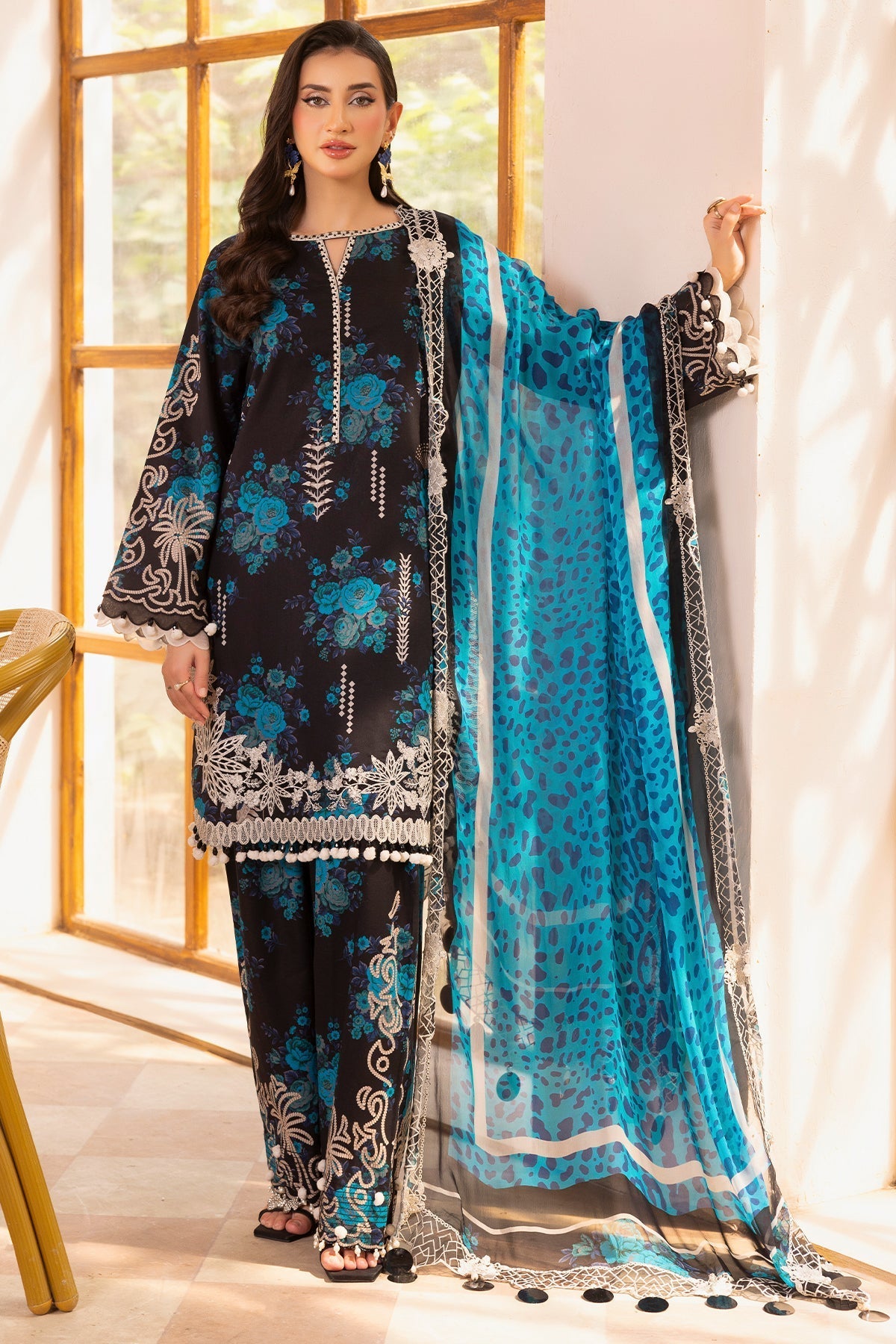 Charizma | Infinity Lawn | 3-PC UNSTITCHED EMBROIDERED LAWN COLLECTION IN6-06 by Charizma - Designer Dress  - Type : Ladies Clothes - Available at Libayah - 100% Original 