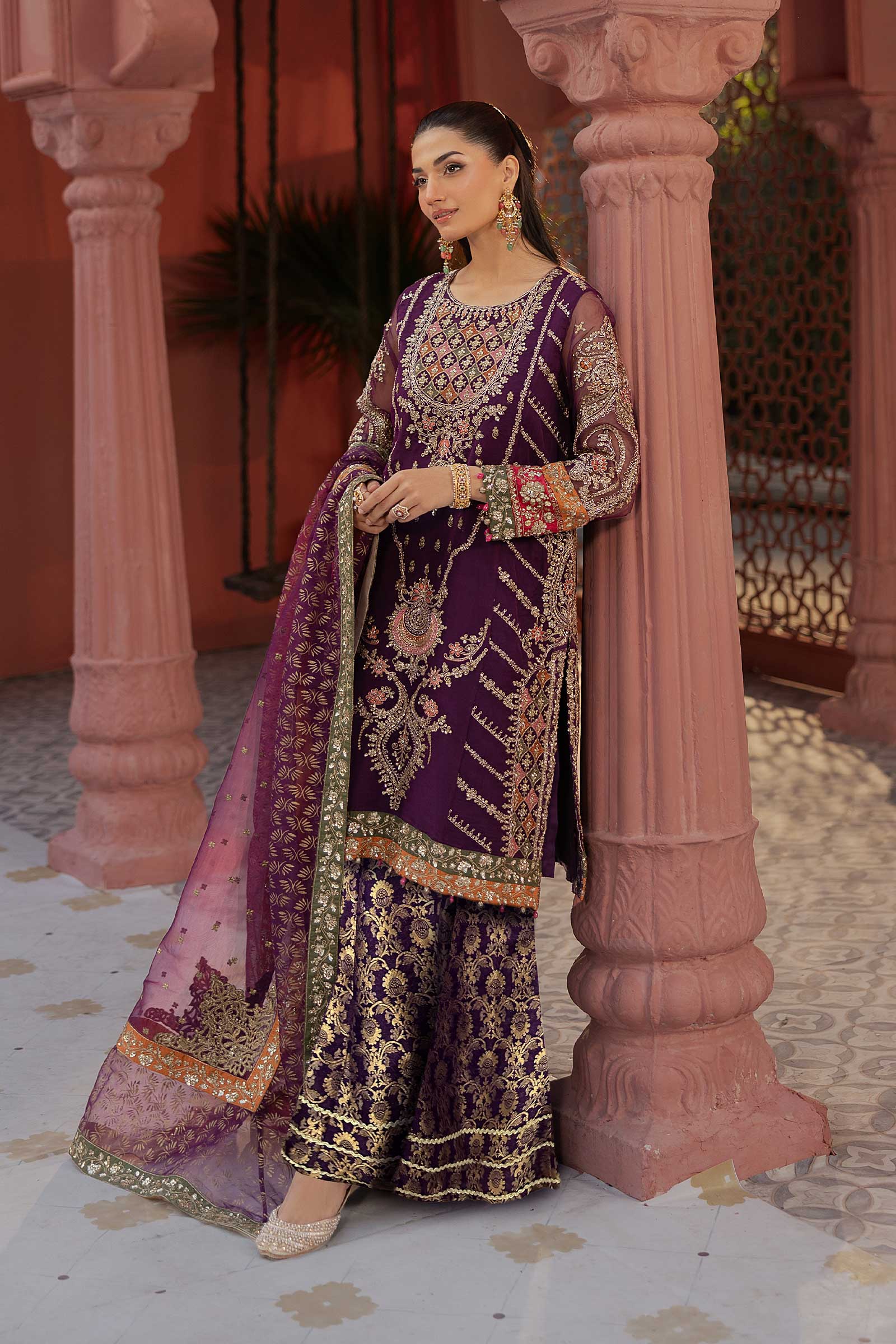 Maria B | Formal Wears | SF-EF25-28 by Maria B - Designer Dress - Type: Ladies Clothes - Available at Libayah - 100% Original