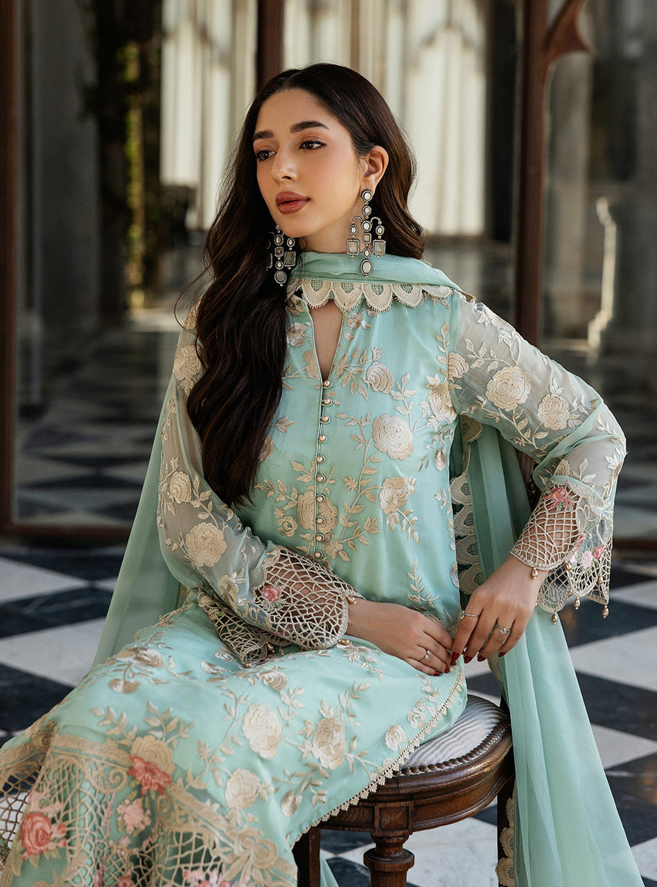 Zainab Chottani | Ramadan Edit 25 | Seafoam Serenity by Zainab Chottani - Designer Dress - Type: Ladies Clothes - Available at Libayah - 100% Original