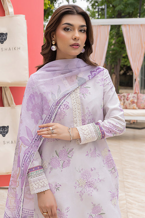 Saad Shaikh | Lawn 25 | Lilac Haze by Saad Shaikh - Designer Dress - Type: Ladies Clothes - Available at Libayah - 100% Original