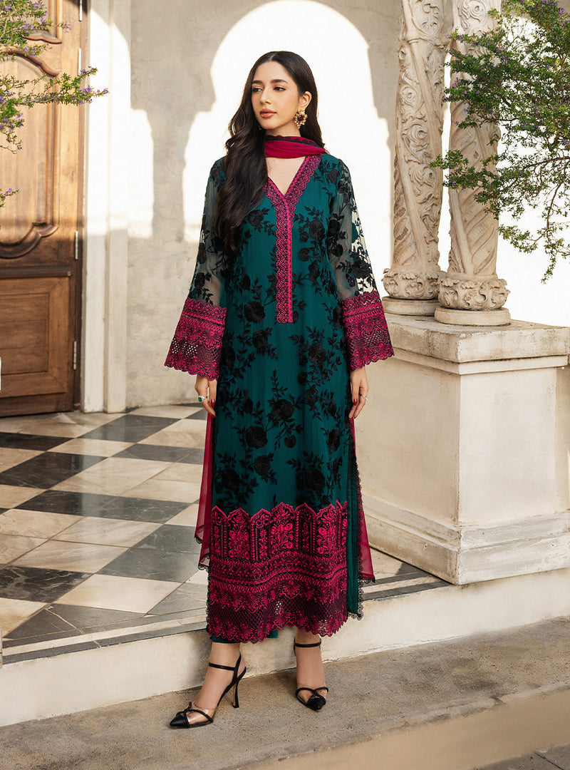 Zainab Chottani | Ramadan Edit 25 | Emerald Twilight by Zainab Chottani - Designer Dress - Type: Ladies Clothes - Available at Libayah - 100% Original