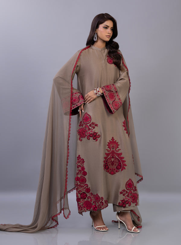 Zainab Chottani | Ramadan Edit 26 | Taupe Royale - Designer Dress - Type : Ladies Clothes - Available at Libayah - 100% Original