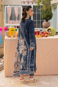 Saad Shaikh | Lawn 25 | Navy Blue - Blue Mirage by Saad Shaikh - Designer Dress - Type: Ladies Clothes - Available at Libayah - 100% Original