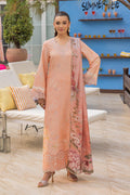 Saad Shaikh | Lawn 25 | Peach - Flayme by Saad Shaikh - Designer Dress - Type: Ladies Clothes - Available at Libayah - 100% Original