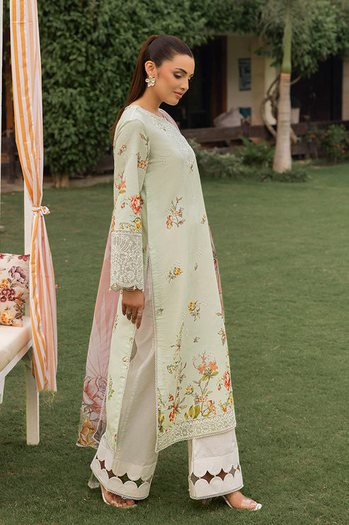 Saad Shaikh | Lawn 25 | Pista - Floral Mirage by Saad Shaikh - Designer Dress - Type: Ladies Clothes - Available at Libayah - 100% Original
