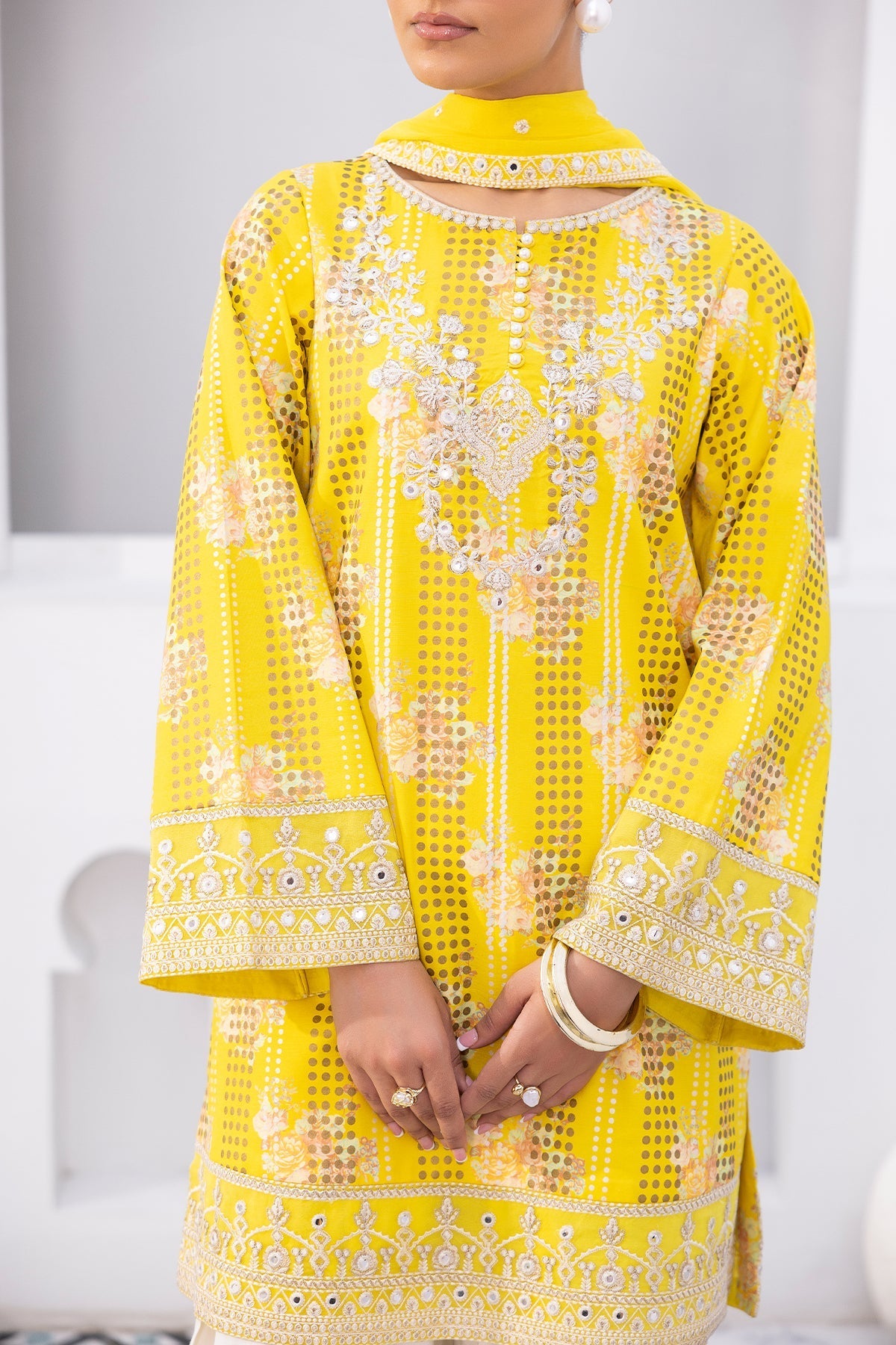 Charizma | Festive Pret | 3-PC Embroidered Raw-Silk CMA-6-410 by Charizma - Designer Dress  - Type : Ladies Clothes - Available at Libayah - 100% Original 
