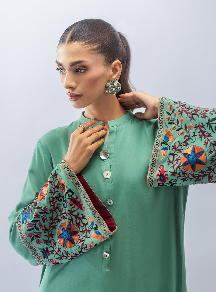 Zainab Chottani | Aara Moonsoon Edit | Mint Escape by Zainab Chottani - Designer Dress  - Type : Ladies Clothes - Available at Libayah - 100% Original 