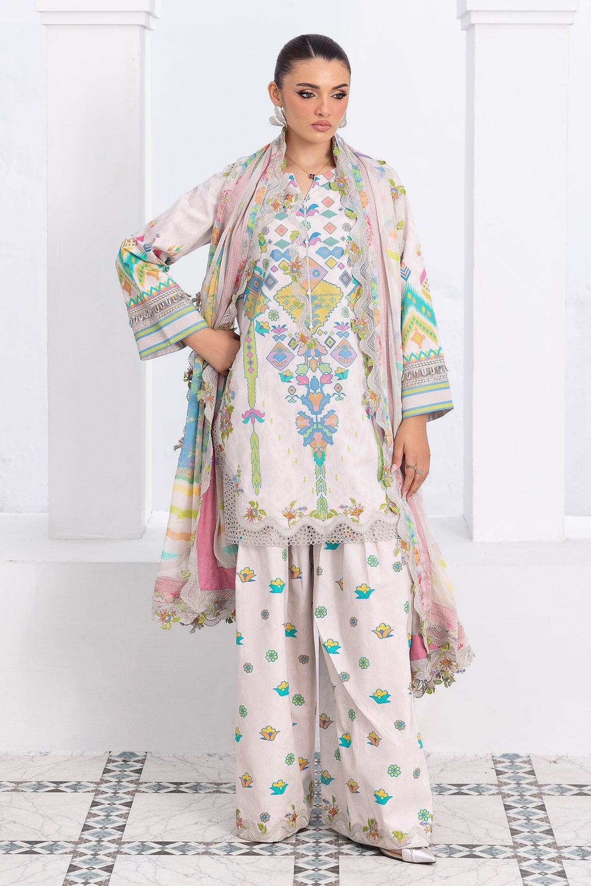 Afrozeh | Basic Pret 26 RTW | NACRE by Afrozeh - Designer Dress  - Type : Ladies Clothes - Available at Libayah - 100% Original 