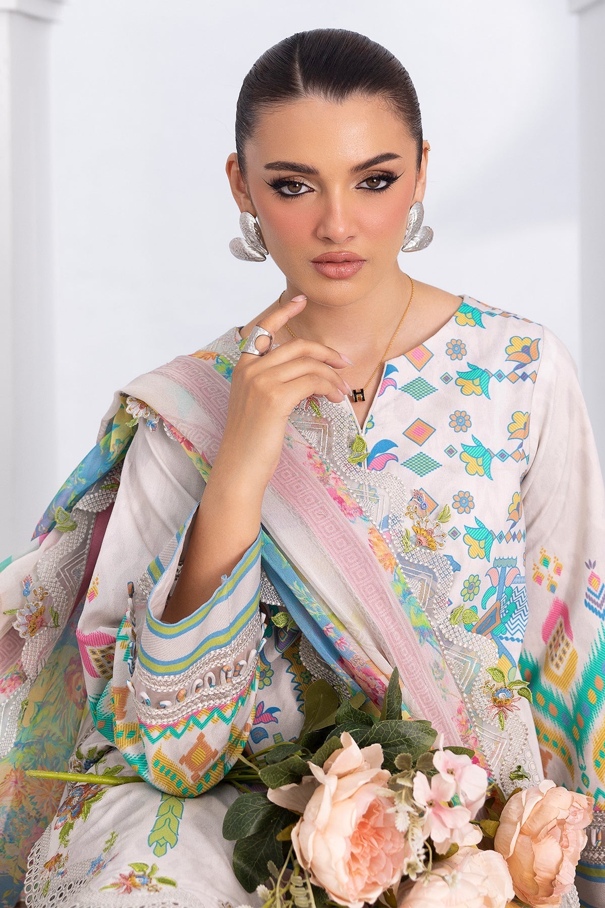 Afrozeh | Basic Pret 26 RTW | NACRE by Afrozeh - Designer Dress  - Type : Ladies Clothes - Available at Libayah - 100% Original 