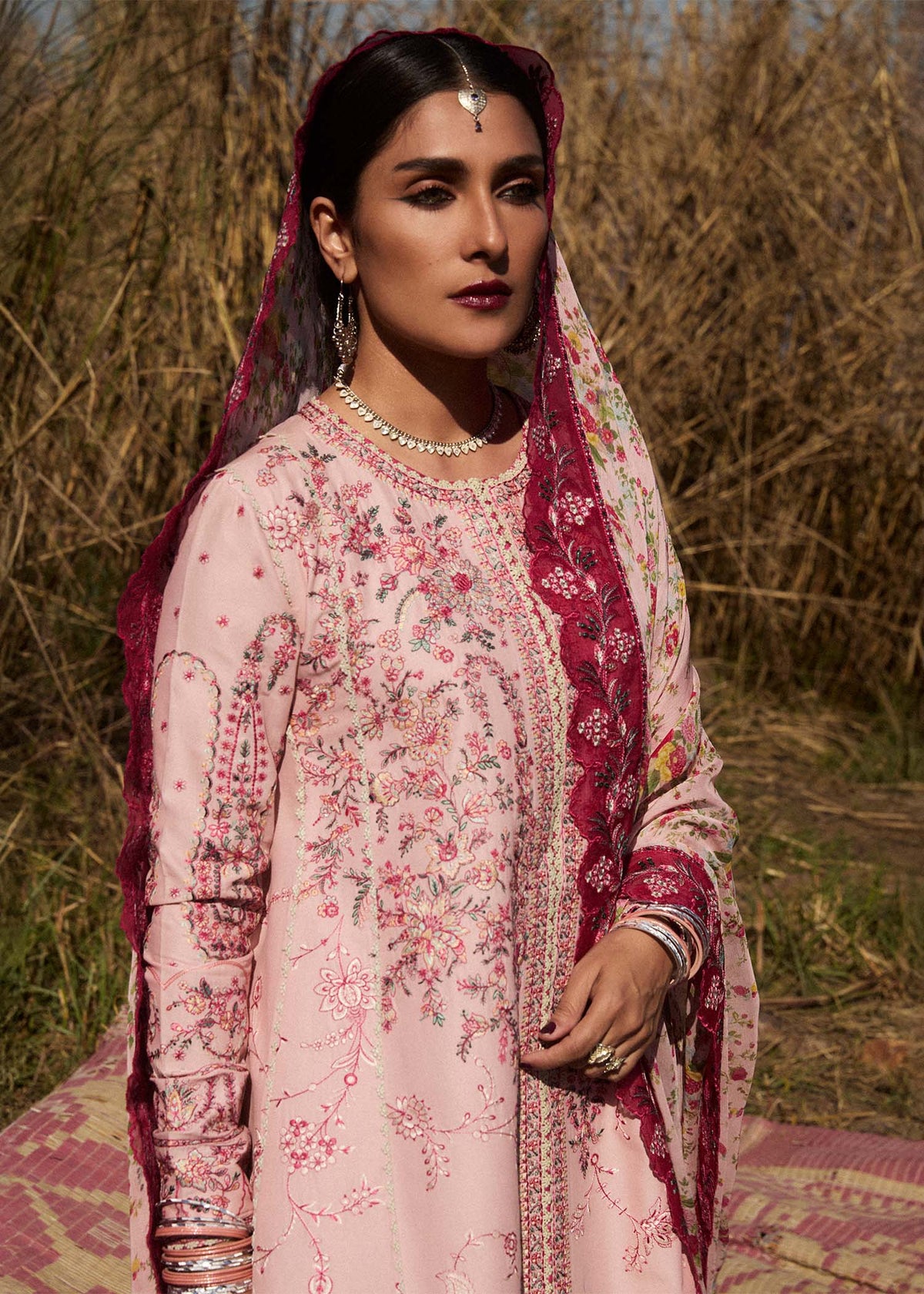 Hussain Rehar | Surkh Eid Pret'25 | Neher by Hussain Rehar - Designer Dress  - Type : Ladies Clothes - Available at Libayah - 100% Original 