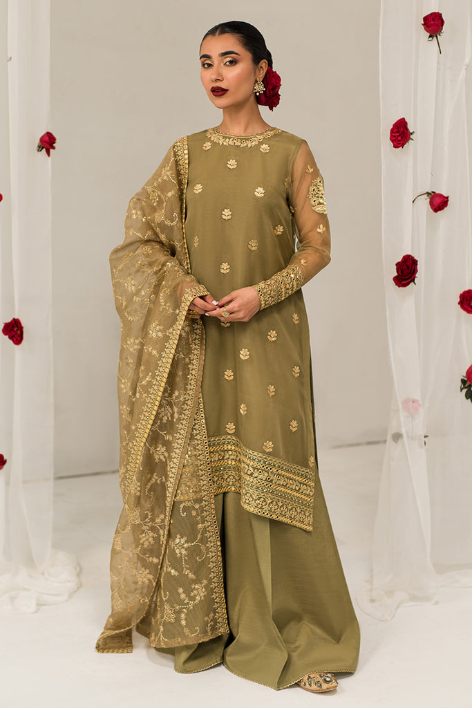 Cross Stitch | Luxe Atelier 24 | OLIVE GLEAM by Cross Stitch - Designer Dress - Type: Ladies Clothes - Available at Libayah - 100% Original