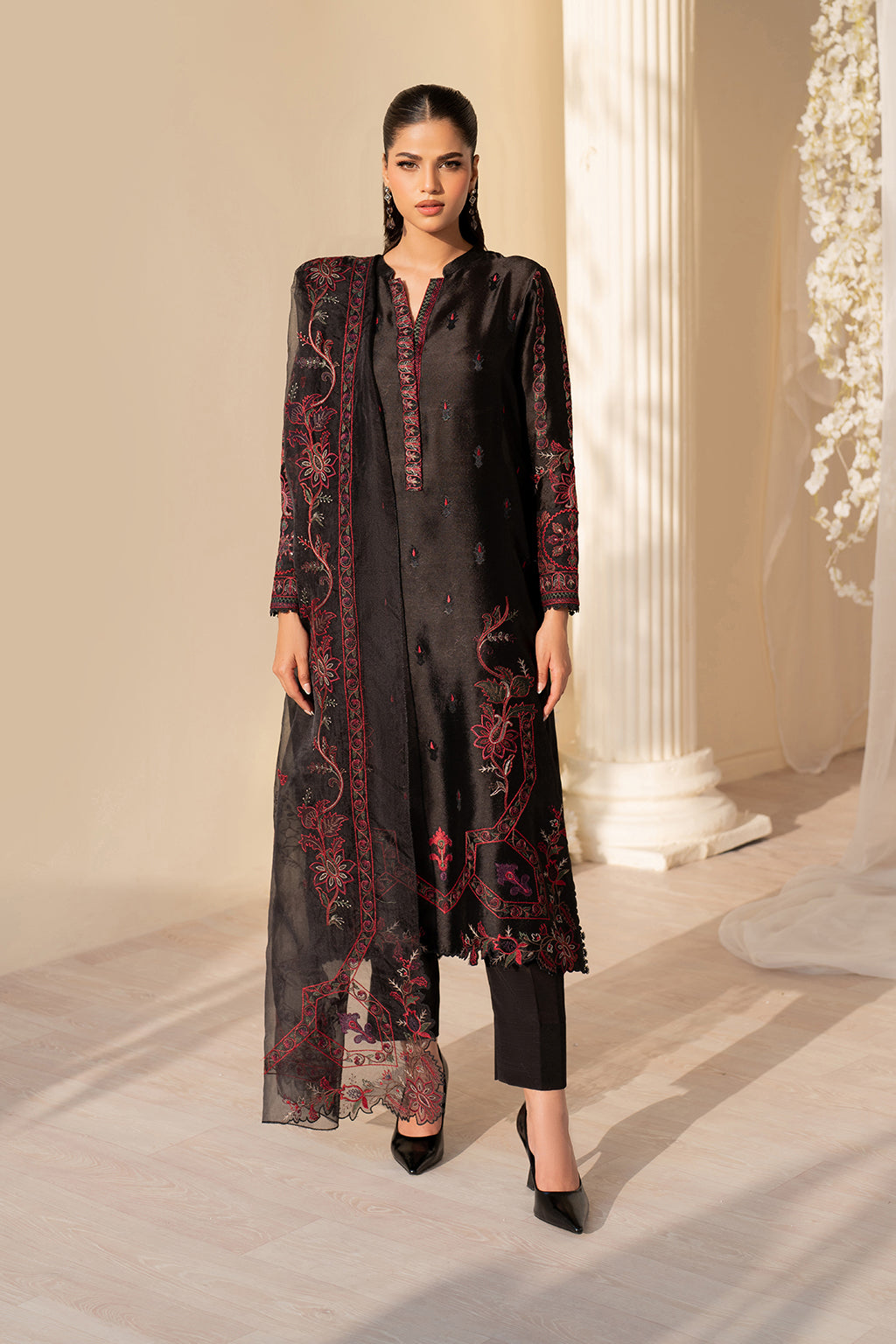 Iznik | Festive Formal | UE-434 Embroidered Pure silk by Iznik - Designer Dress  - Type : Ladies Clothes - Available at Libayah - 100% Original 