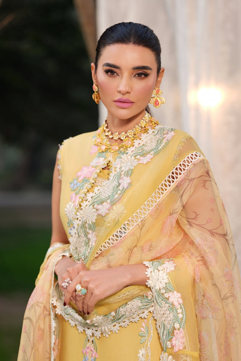 Maryam Hussain | Luxury Lawn 26 | Sunflower - Designer Dress - Type : Ladies Clothes - Available at Libayah - 100% Original