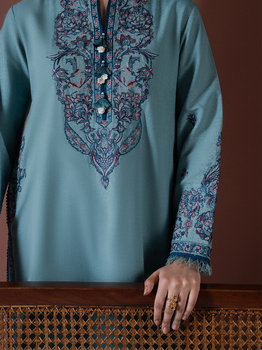 Faiza Faisal | Winter Edit 2024 | ERSA by Faiza Faisal - Designer Dress - Type: Ladies Clothes - Available at Libayah - 100% Original