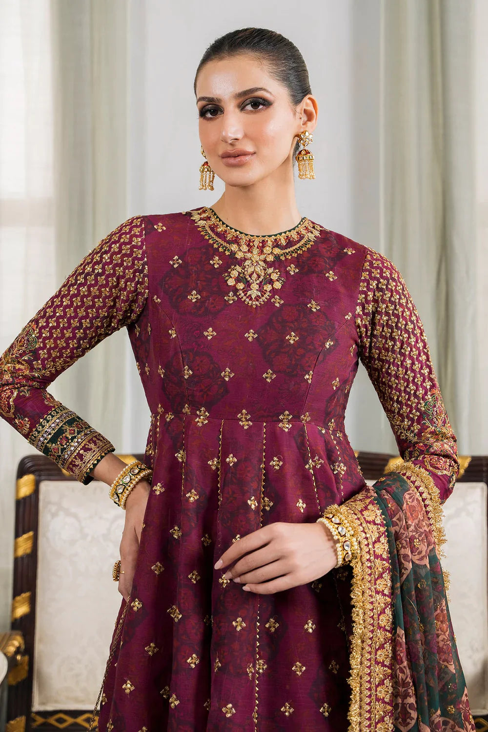 Baroque | Chantelle Embroidered Collection | CH12-03 by Baroque - Designer Dress - Type: Ladies Clothes - Available at Libayah - 100% Original