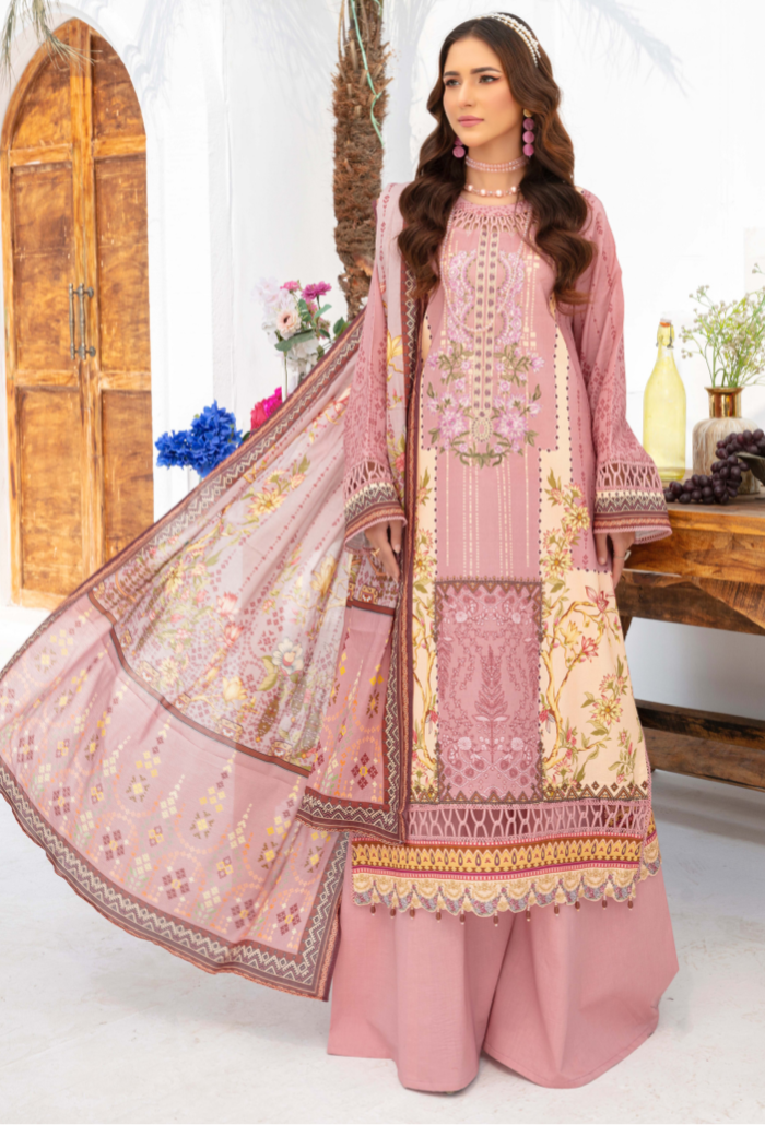Humdum | Saira Bano Lawn 24 | D01 by HumDum - Designer Dress - Type: Ladies Clothes - Available at Libayah - 100% Original