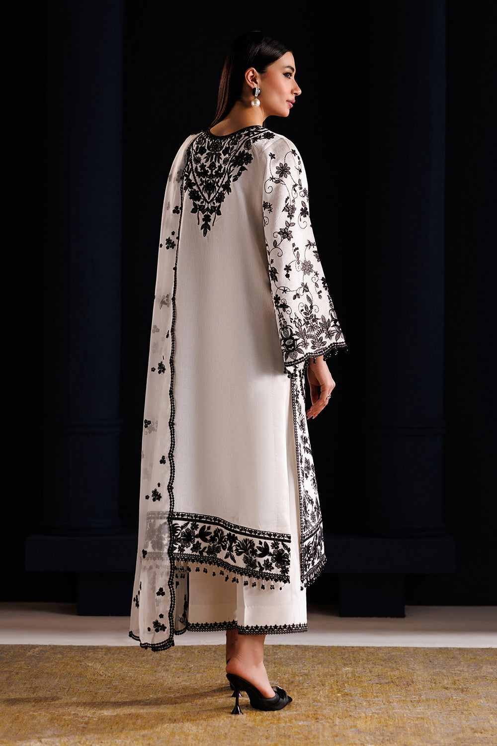 Baroque | Formals Collection | EMBROIDERED JACQUARD SILK UF-4442 by Baroque - Designer Dress  - Type : Ladies Clothes - Available at Libayah - 100% Original 