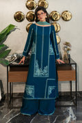 Fahad Hussayn | Lawn Banger | Midnight Teal by Erum Khan - Designer Dress - Type: Ladies Clothes - Available at Libayah - 100% Original