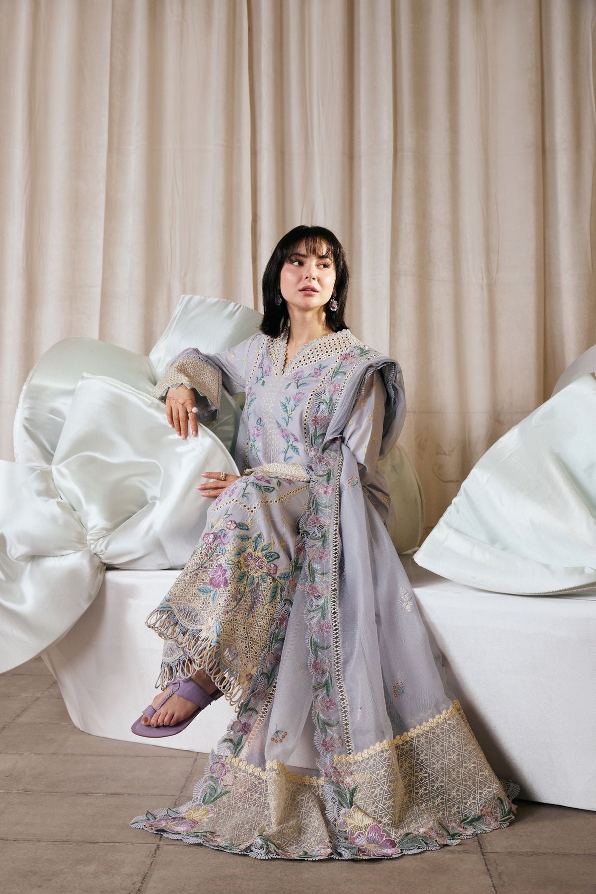 Maryam Hussain | Luxury Lawn 26 Vol 2 | Pari by Maryam Hussain - Designer Dress  - Type : Ladies Clothes - Available at Libayah - 100% Original 