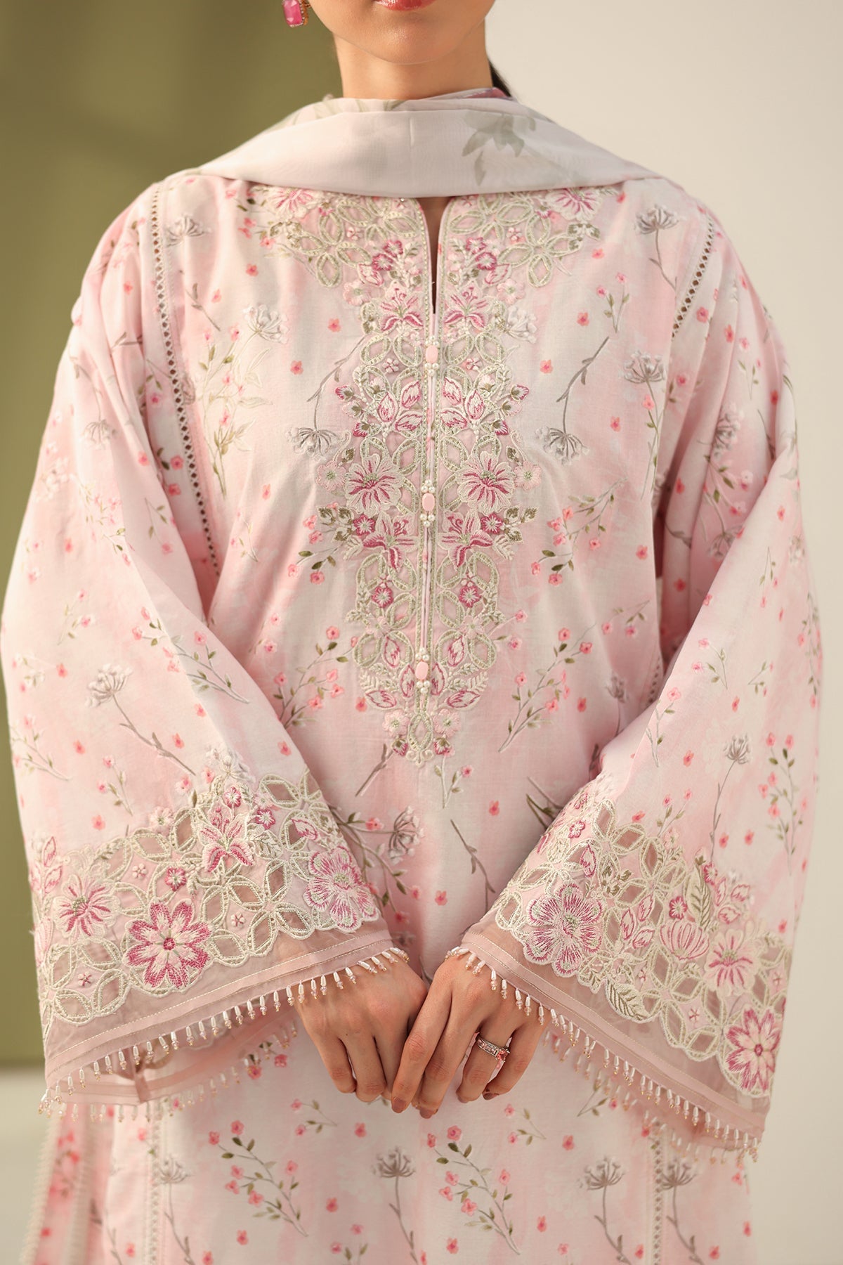 Baroque | Eid Printique | EMBROIDERED PRINTED LAWN UF-4180 by Baroque - Designer Dress - Type: Ladies Clothes - Available at Libayah - 100% Original