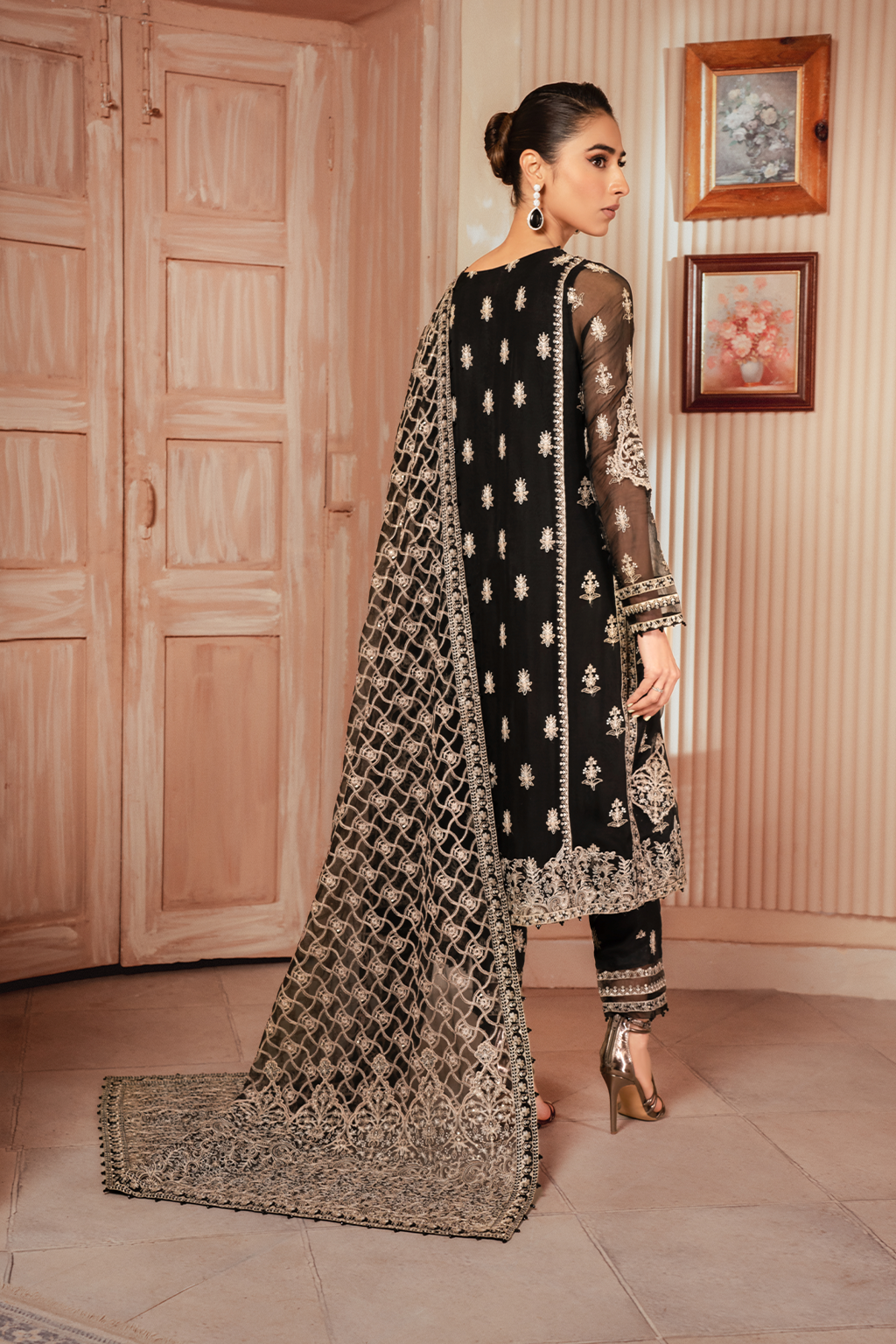Iznik | Chiffonkari Formals | ICK-03 Embroidered Chiffon by Iznik - Designer Dress - Type: Formal - Available at Libayah - 100% Original