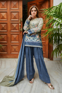 Shamaeel Ansari | Nazaakat Pret | Azure Whisper by Shamaeel Ansari - Designer Dress  - Type : Ladies Clothes - Available at Libayah - 100% Original 