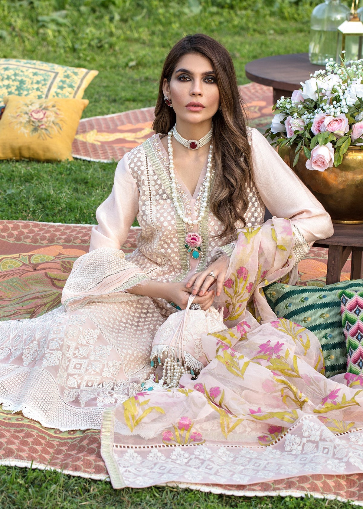 Saira Shakira | Luxury Pret | Head In Clouds by Saira Shakira - Designer Dress  - Type : Ladies Clothes - Available at Libayah - 100% Original 