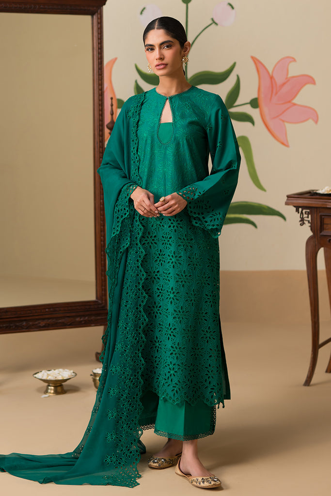 Cross Stitch | Chikankari Lawn 24 | PINE FOREST by Cross Stitch - Designer Dress - Type: Ladies Clothes - Available at Libayah - 100% Original